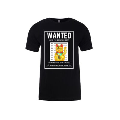 Missing Lucky Cat T-Shirt (White Print) Thumbnail